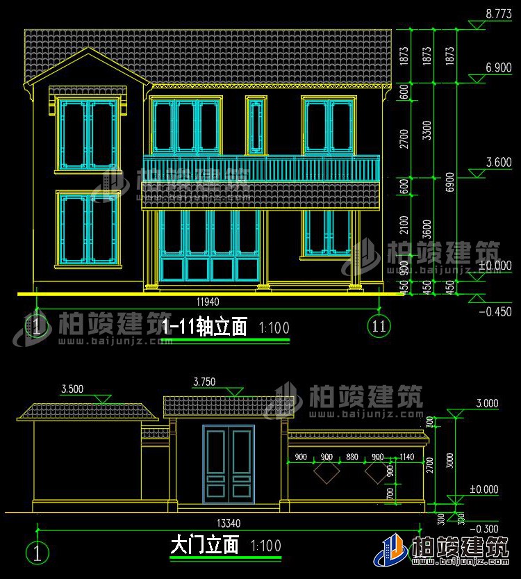 正立面图